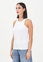 PINKO Canotta bianca da donna con strass e borchie 105928A2XY Z04 PINKO 