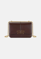 ELISABETTA FRANCHI Borsa a tracolla cacao da donna con logo BS91A61E2 644 ELISABETTA FRANCHI 