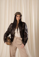 MAX MARA Giubbotto in pelle MSTBIADA marrone da donna 2616441011600 002 MAX MARA 