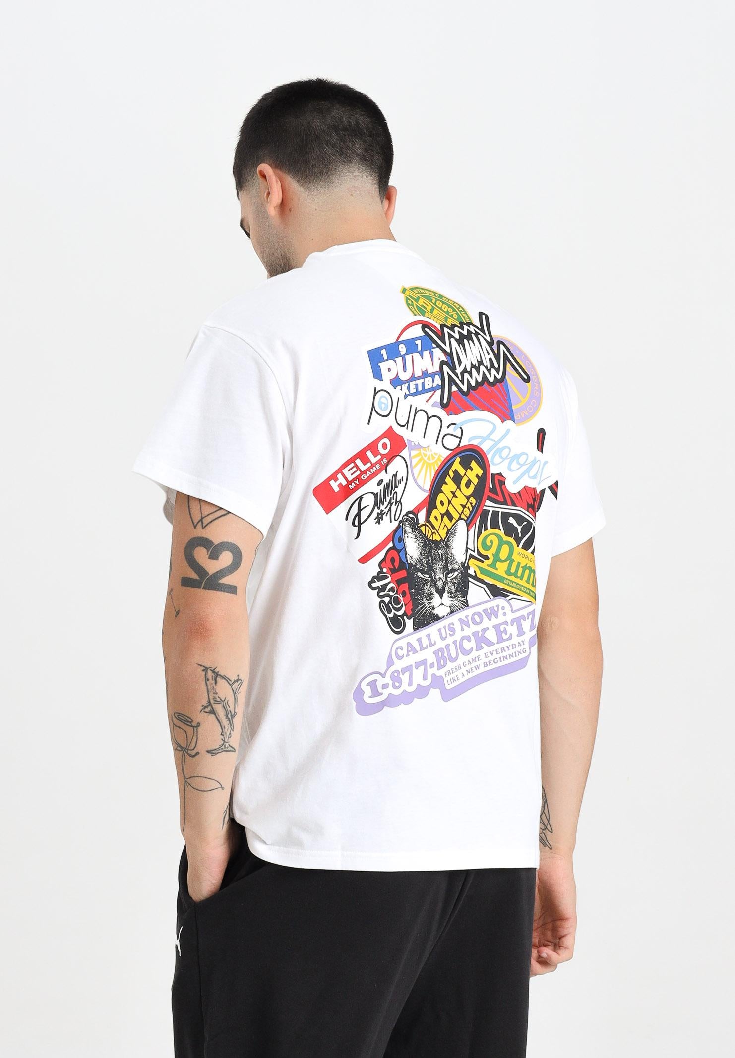 PUMA T-shirt a manica corta HooperHotline I bianca da uomo 632835 01 PUMA 