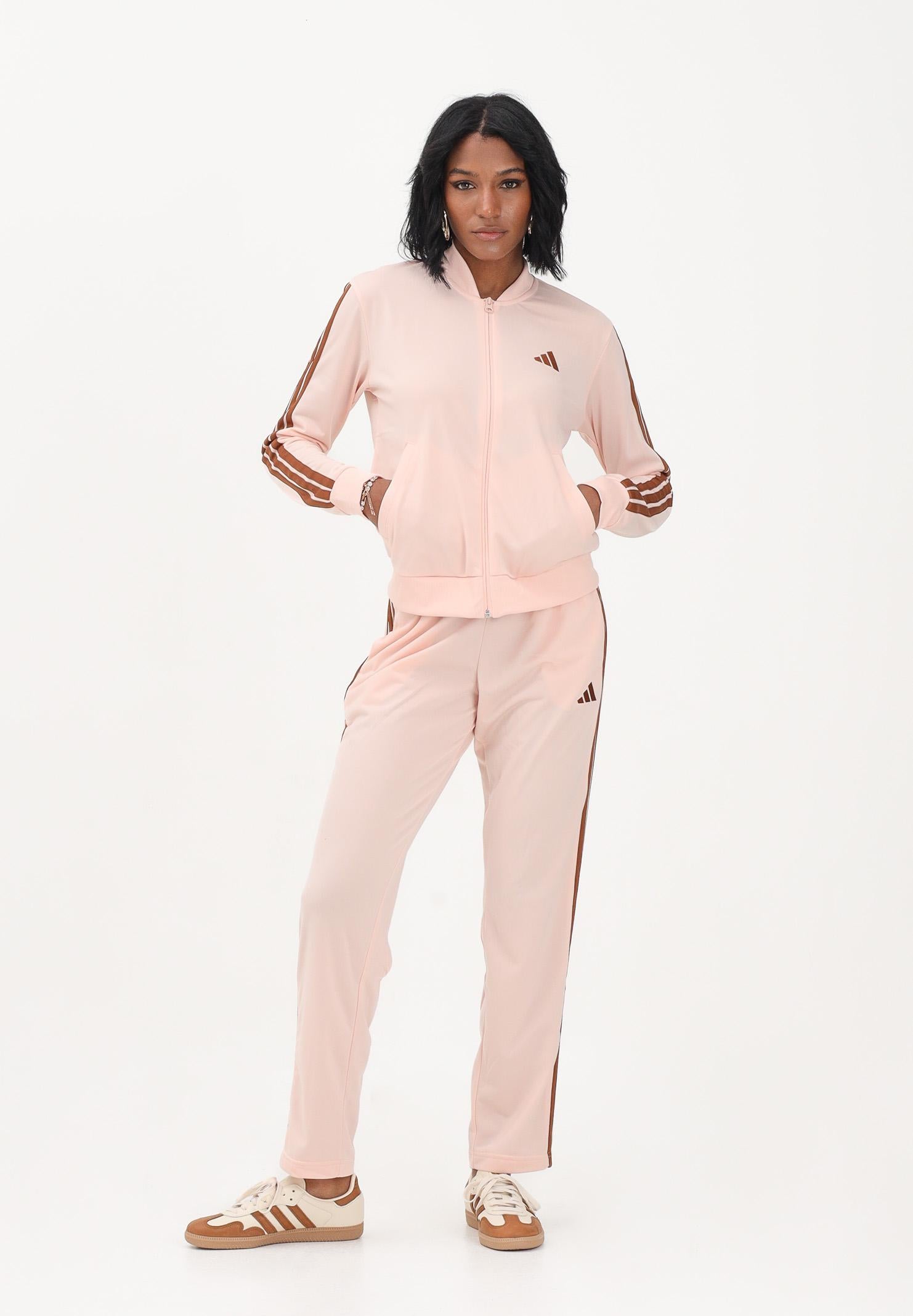 ADIDAS PERFORMANCE Tuta Essentials rosa e cuoio da donna KB8170 . ADIDAS PERFORMANCE 