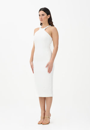 ELISABETTA FRANCHI Abito midi avorio da donna AB91761E2 360 ELISABETTA FRANCHI 