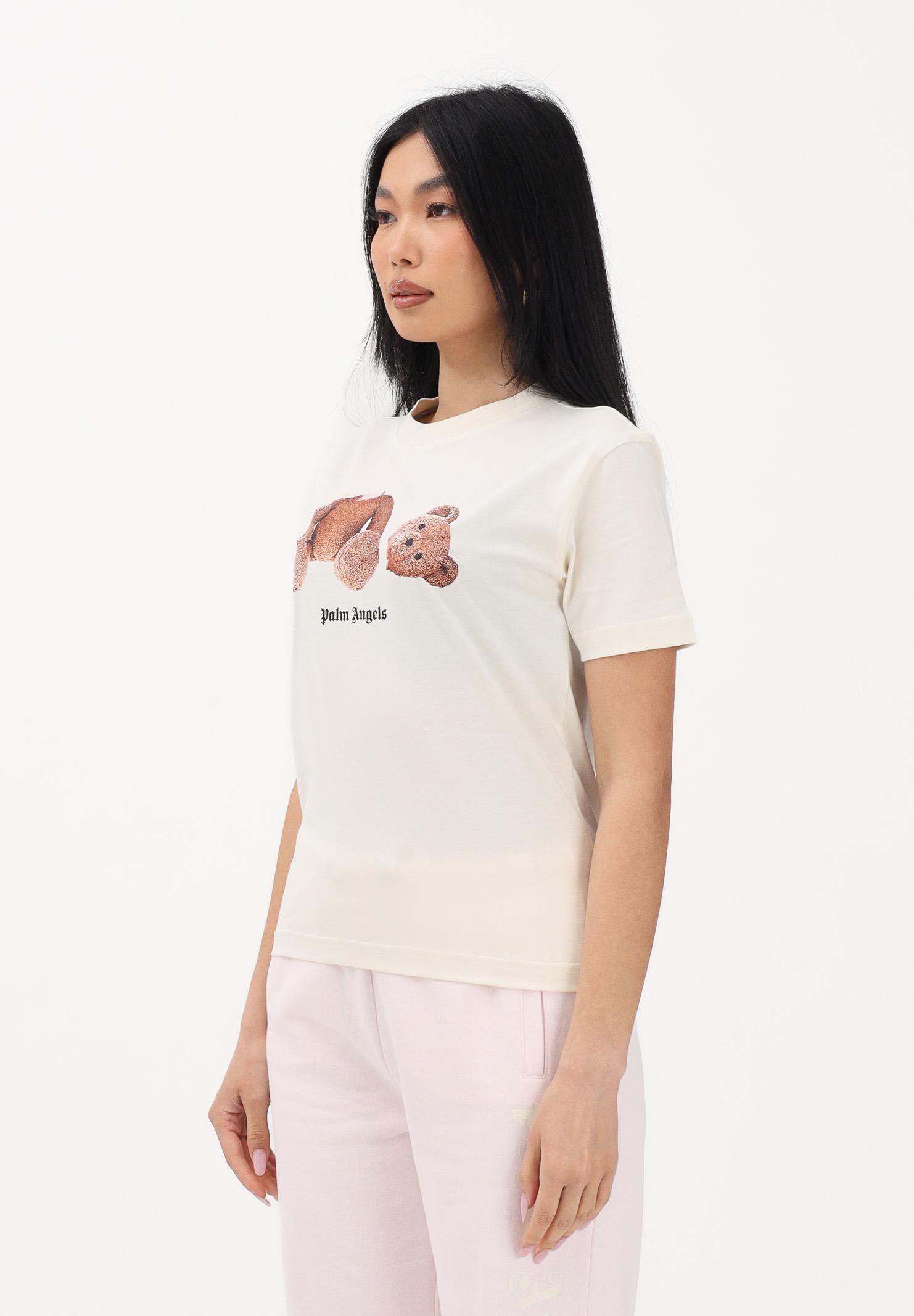 PALM ANGELS T-shirt a manica corta panna per donna, ragazzi e bambini con stampa PBAA003S26JER001 002 PALM ANGELS 
