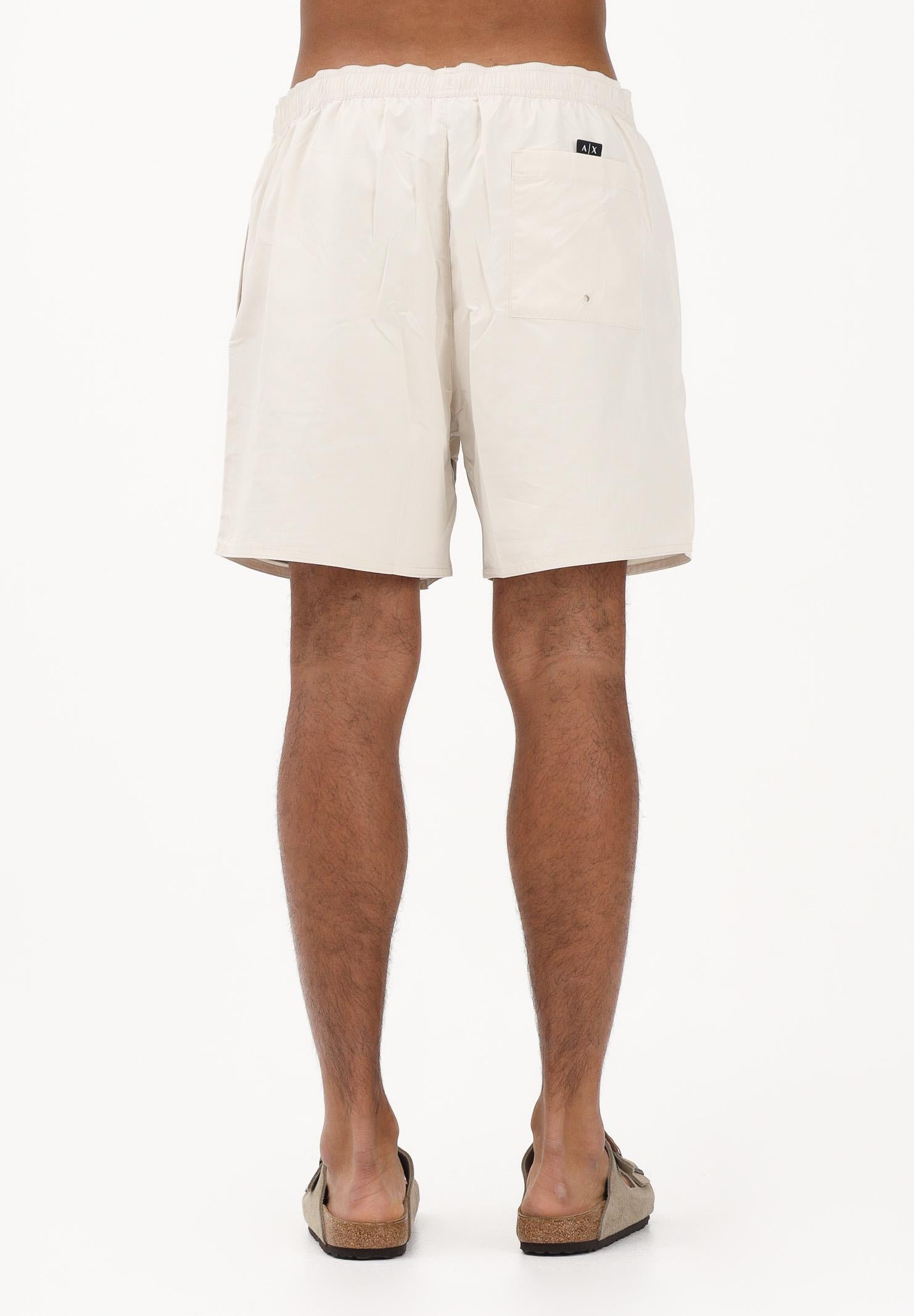 ARMANI EXCHANGE Shorts mare panna da uomo con stampa a righe XM000832AF22585 U1074 ARMANI EXCHANGE 