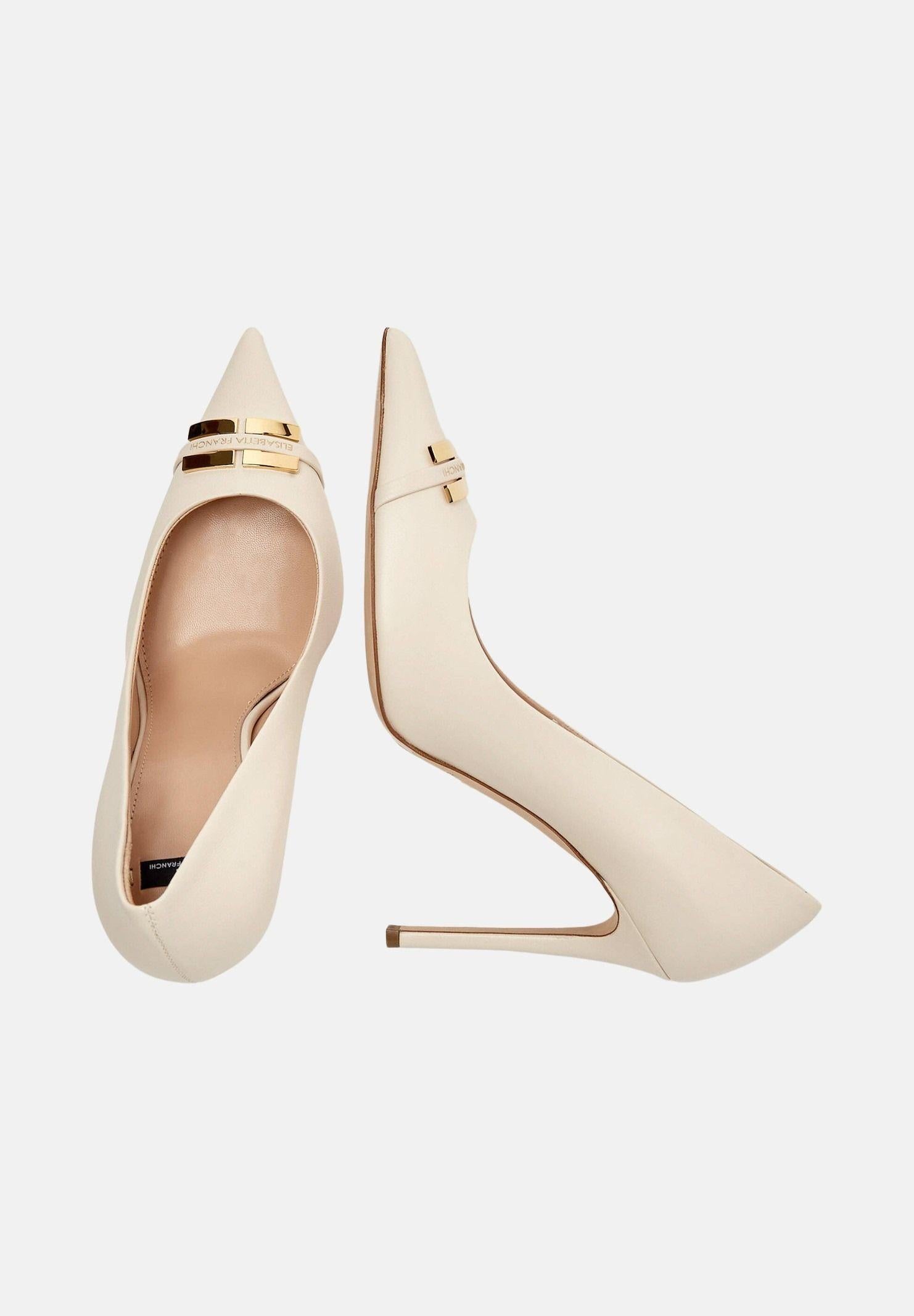 ELISABETTA FRANCHI Decollete burro da donna con dettaglio logo SA15L61E2 193 ELISABETTA FRANCHI 