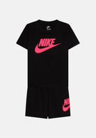 NIKE Completino CLUB TEE nero da neonato con stampa logo fluo 66L596 A1U NIKE 