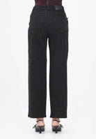 ELISABETTA FRANCHI Jeans in denim nero da donna con costruzione boyfriend PJ04D56E2 110 ELISABETTA FRANCHI 