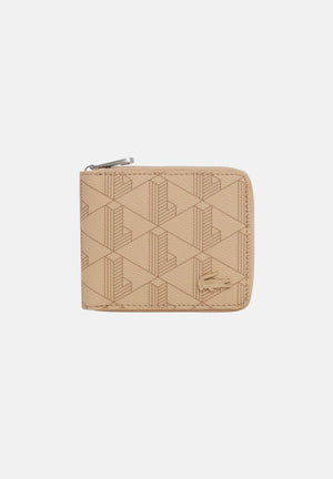 LACOSTE Portafogli beige da uomo con motivo monogram NH4005 R59 LACOSTE 