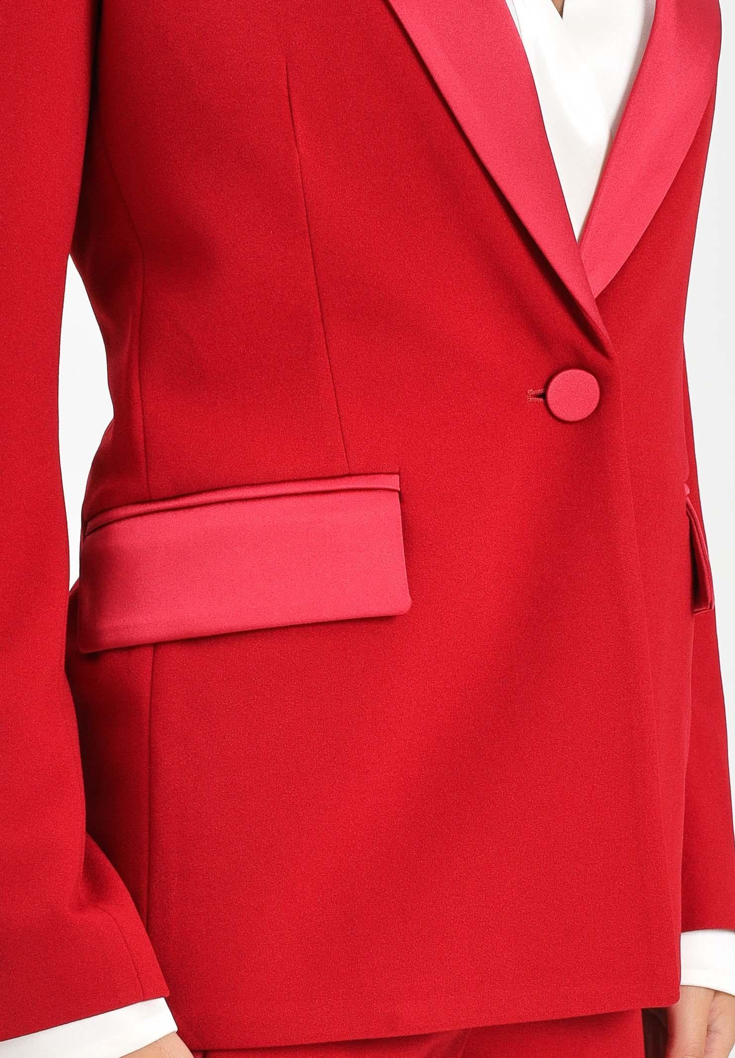 VICOLO Giacca rossa da donna con inserti in raso TF0304 FU35 VICOLO 