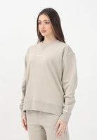 DSQUARED2 Felpa girocollo beige per donna, ragazzi e bambini con stampa logo DQ2739D0094 DQ717 DSQUARED2 