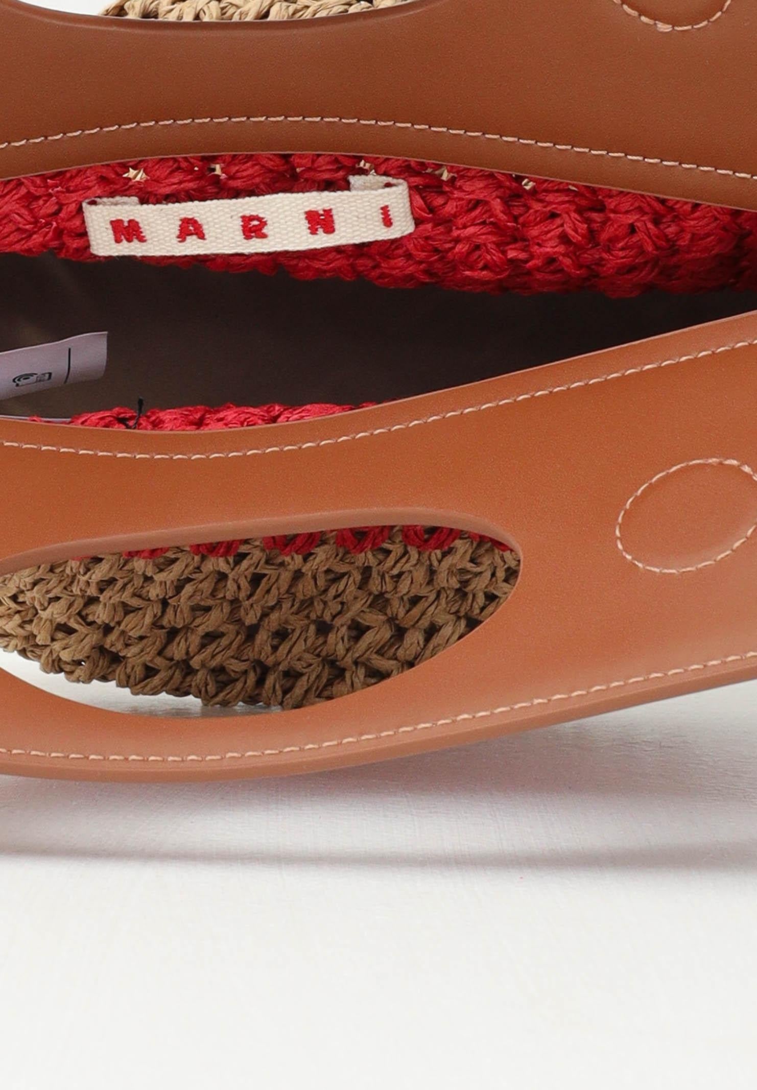 MARNI Borsa leggera in tessuto effetto rafia bicolor da donna M01475M00UH 0M416 MARNI 