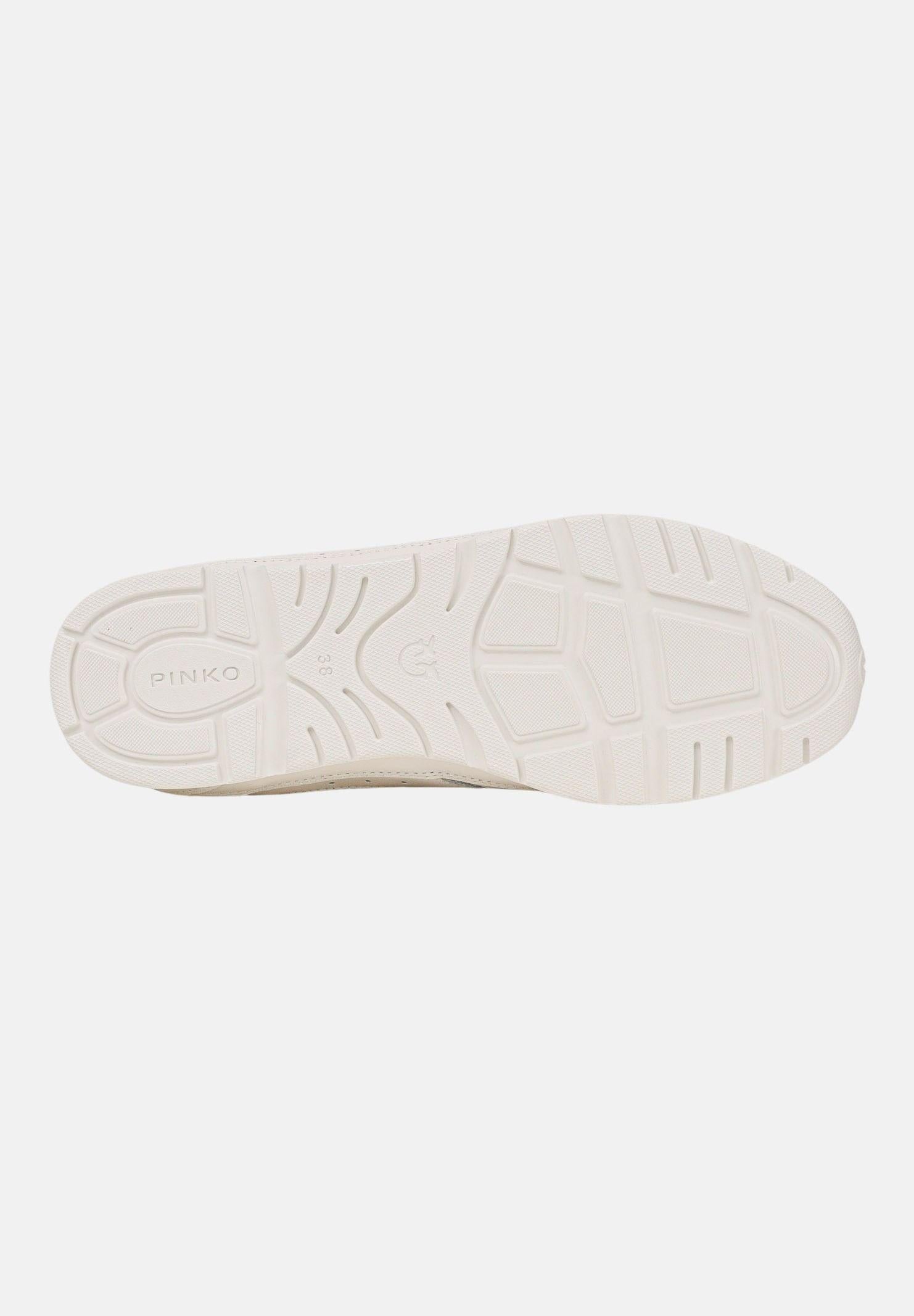 PINKO Sneakers bianche da donna con lacci doppi, cristallo e charm SS0185P132Z1B Z1B PINKO 