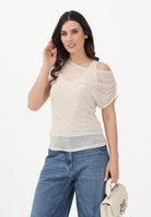 PINKO T-shirt a manica corta beige da donna composta da due pezzi 106460A2CL C03 PINKO 