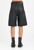 DIESEL Bermuda in denim nero per donna e ragazze con orli a taglio vivo J02351KXBPX K02 DIESEL 