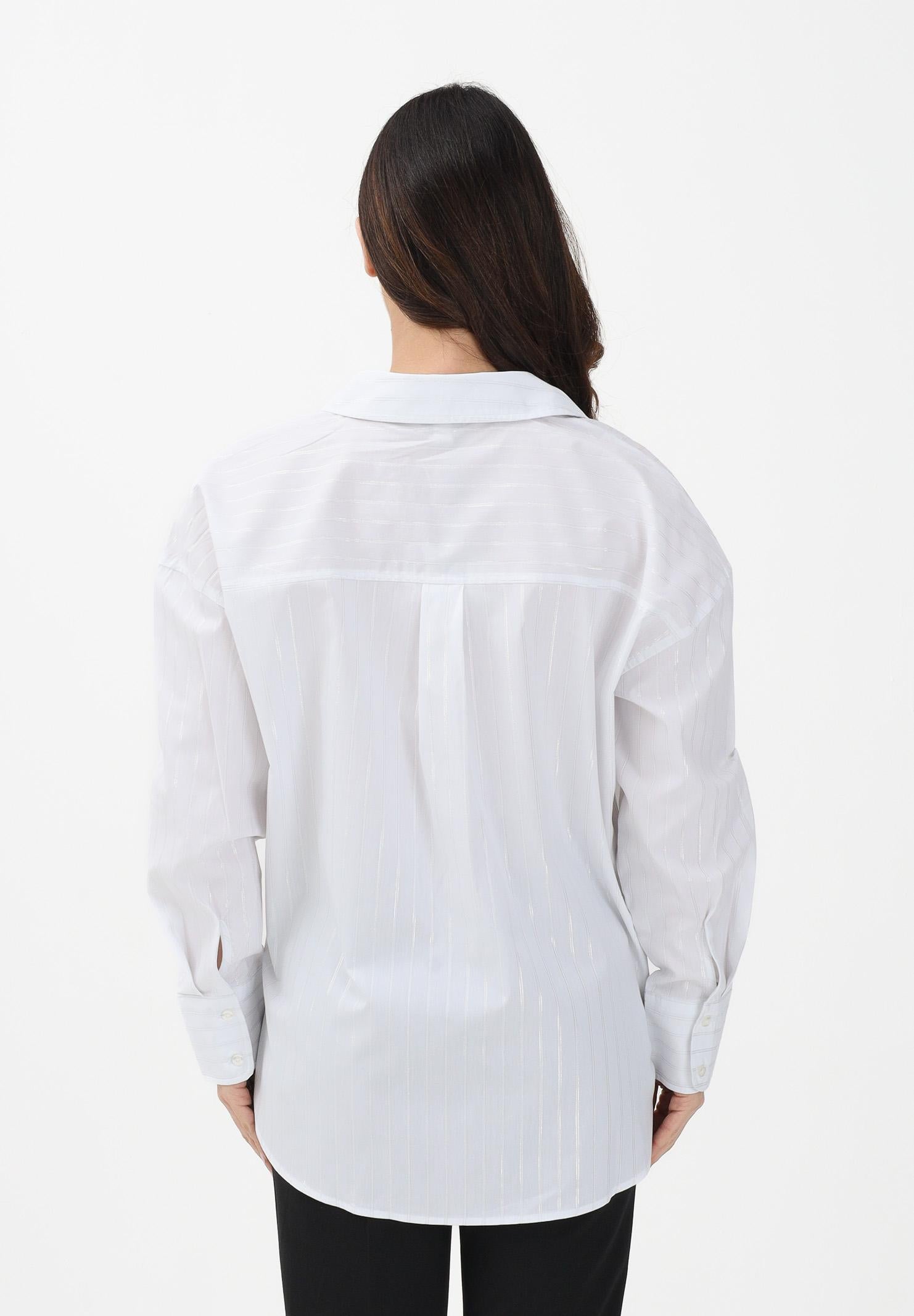 JDY Camicia a manica lunga bianca da donna con sottili righe verticali 15359455 WISI JDY 