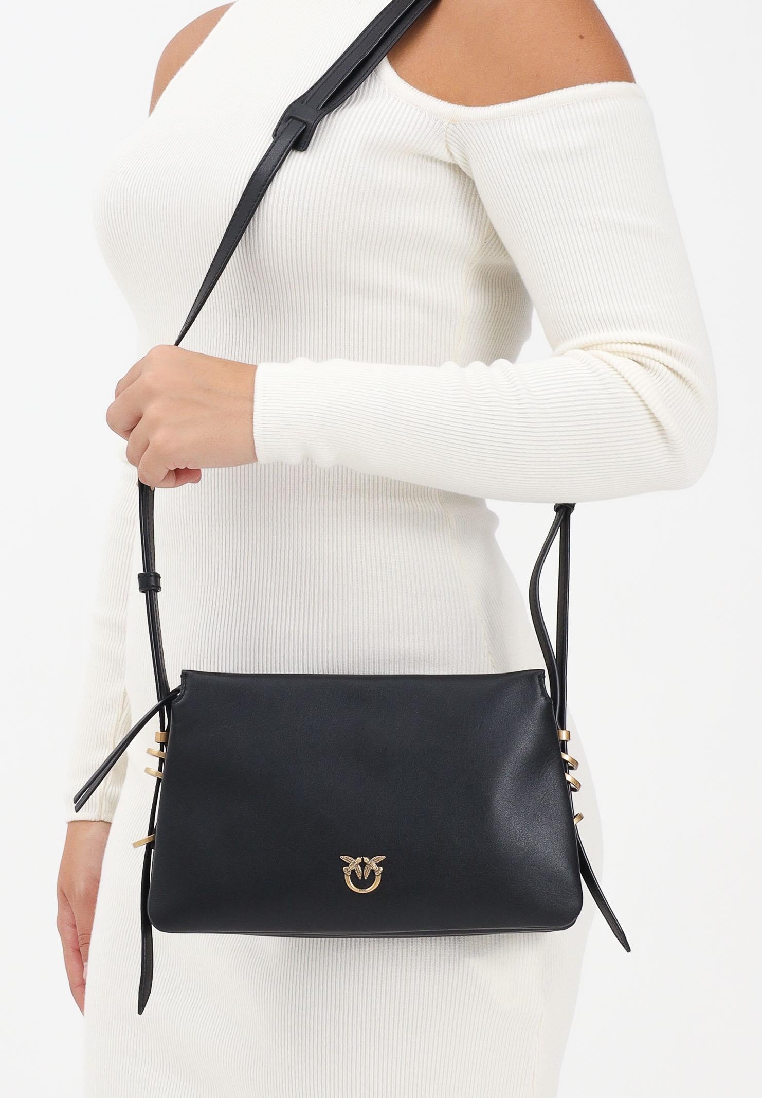 PINKO Borsa a tracolla Mini One, Two, Three Bag nera da donna 105883A0QO Z99Q PINKO 