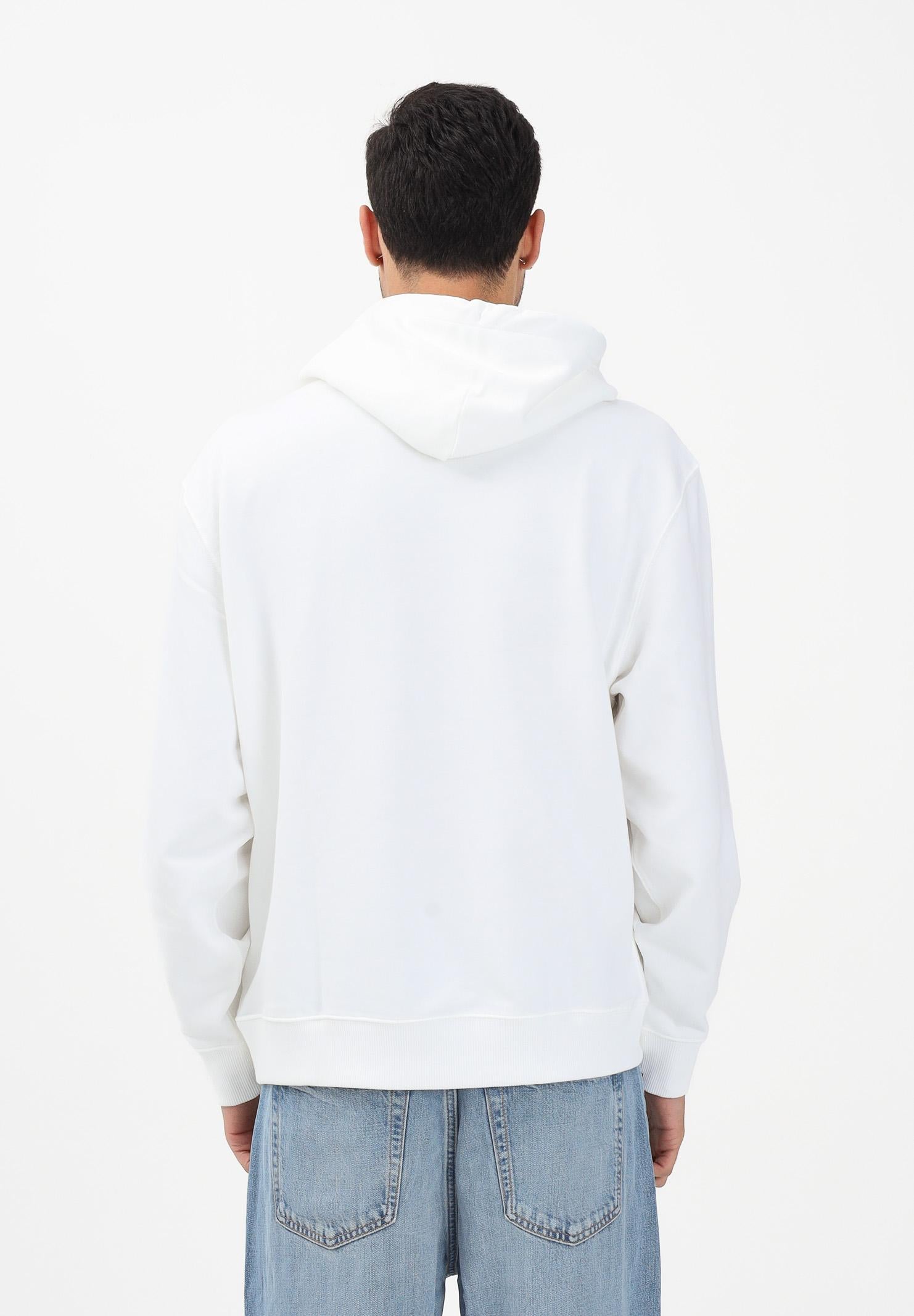 CALVIN KLEIN JEANS Felpa con cappuccio bianca da uomo con logo LV04RC274GYAF . CALVIN KLEIN JEANS 