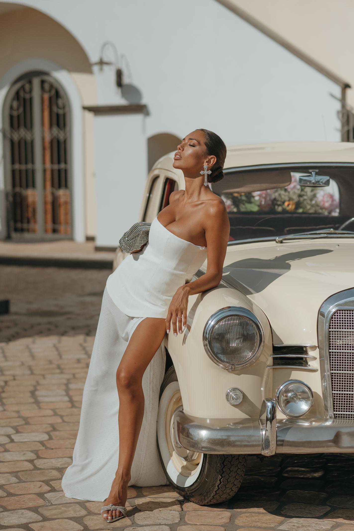 SANTAS Abito lungo CREAM bianco da donna PV25020 BIANCO SANTAS 