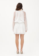 PINKO Abito corto bianco da donna in chiffon leggero 106293A336 Z05 PINKO 