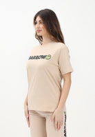 BARROW T-shirt a manica corta beige per donna, ragazzi e bambini con stampa logo S5BKJUTH082 092 BARROW 