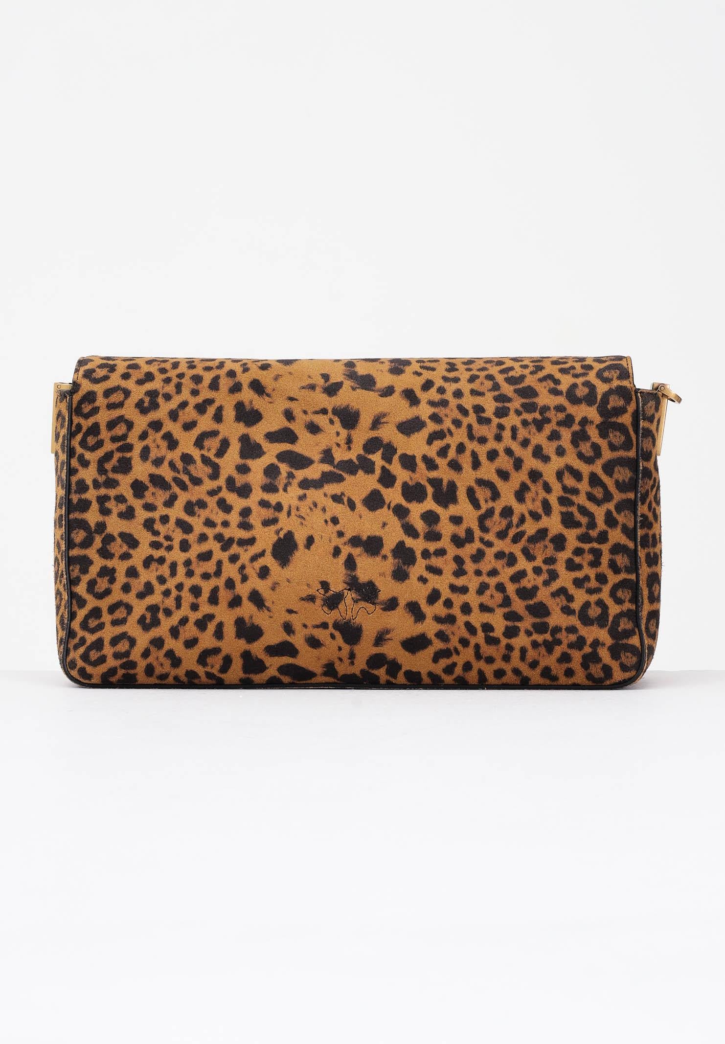 PINKO Borsa a tracolla Slouchy cuoio da donna in Suede Leopardato 106243A32A M35Q PINKO 