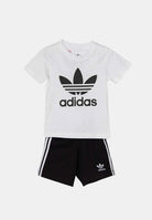 ADIDAS ORIGINALS Completino bianco e nero da neonato con stampa logo JE0521  ADIDAS ORIGINALS 