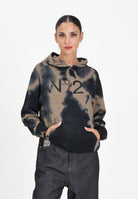 N21 Felpa con cappuccio cammello per donna, ragazzi e bambini in cotone tie-dye N2107LN0447 0N720 N21 