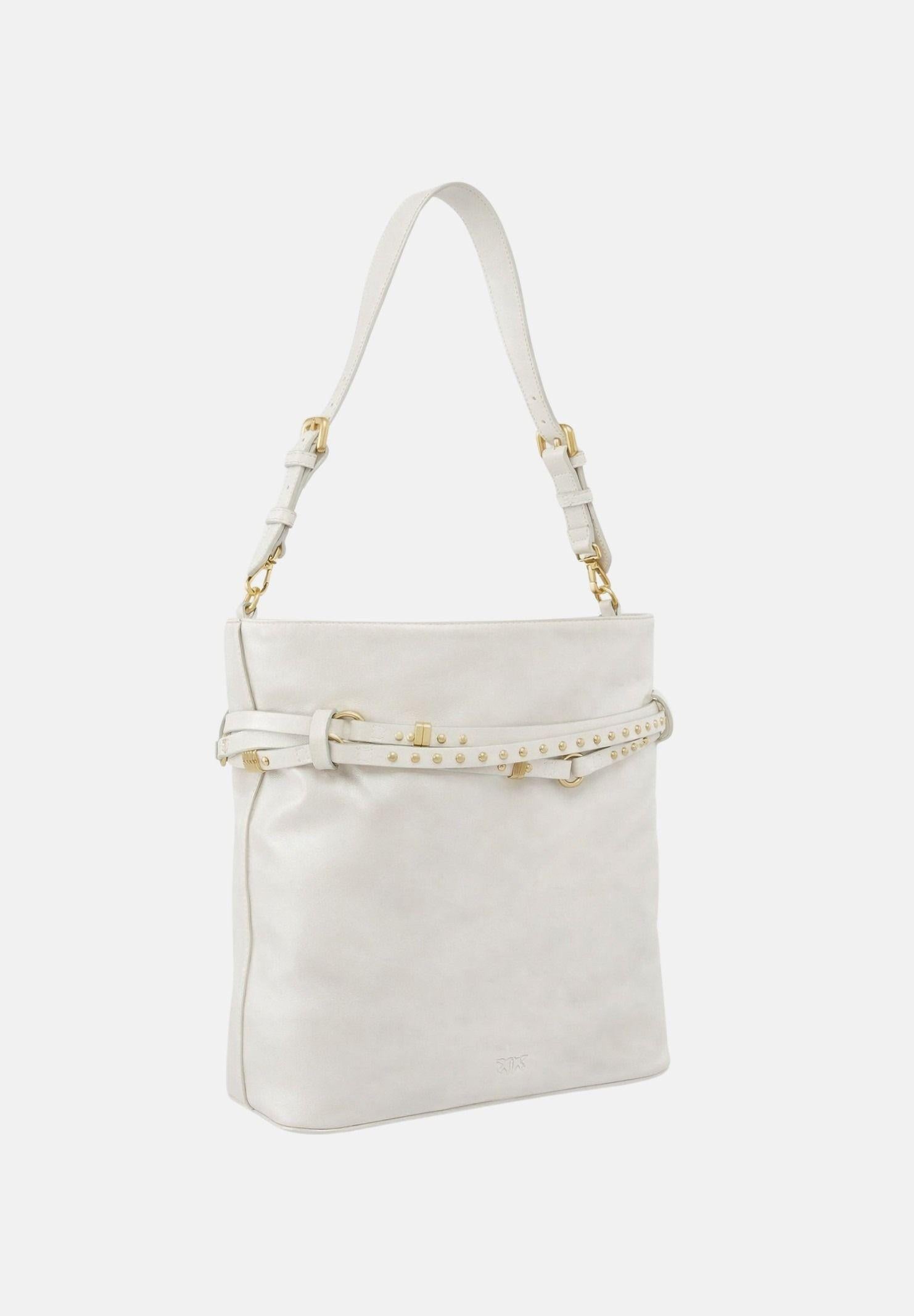 PINKO Borsa a spalla Bucket Belt bianca da donna 106339A0QO Z14Q PINKO 