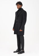 PATRIZIA PEPE Cappotto nero da uomo 5O0003A171 K103 PATRIZIA PEPE 