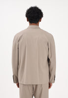 I'M BRIAN Camicia a manica lunga beige da uomo con tasche cargo CA3625 TA I'M BRIAN 
