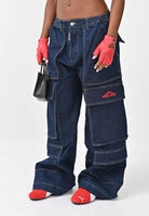 DSQUARED2 Jeans cargo in denim blu per donna, ragazzi e bambini DQ3039D0AFL DQ01 DSQUARED2 