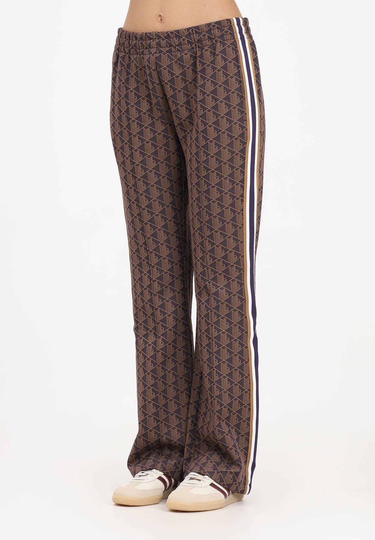 LACOSTE Pantalone sportivo Monogram Print marrone da donna XF9313 9I4 LACOSTE 