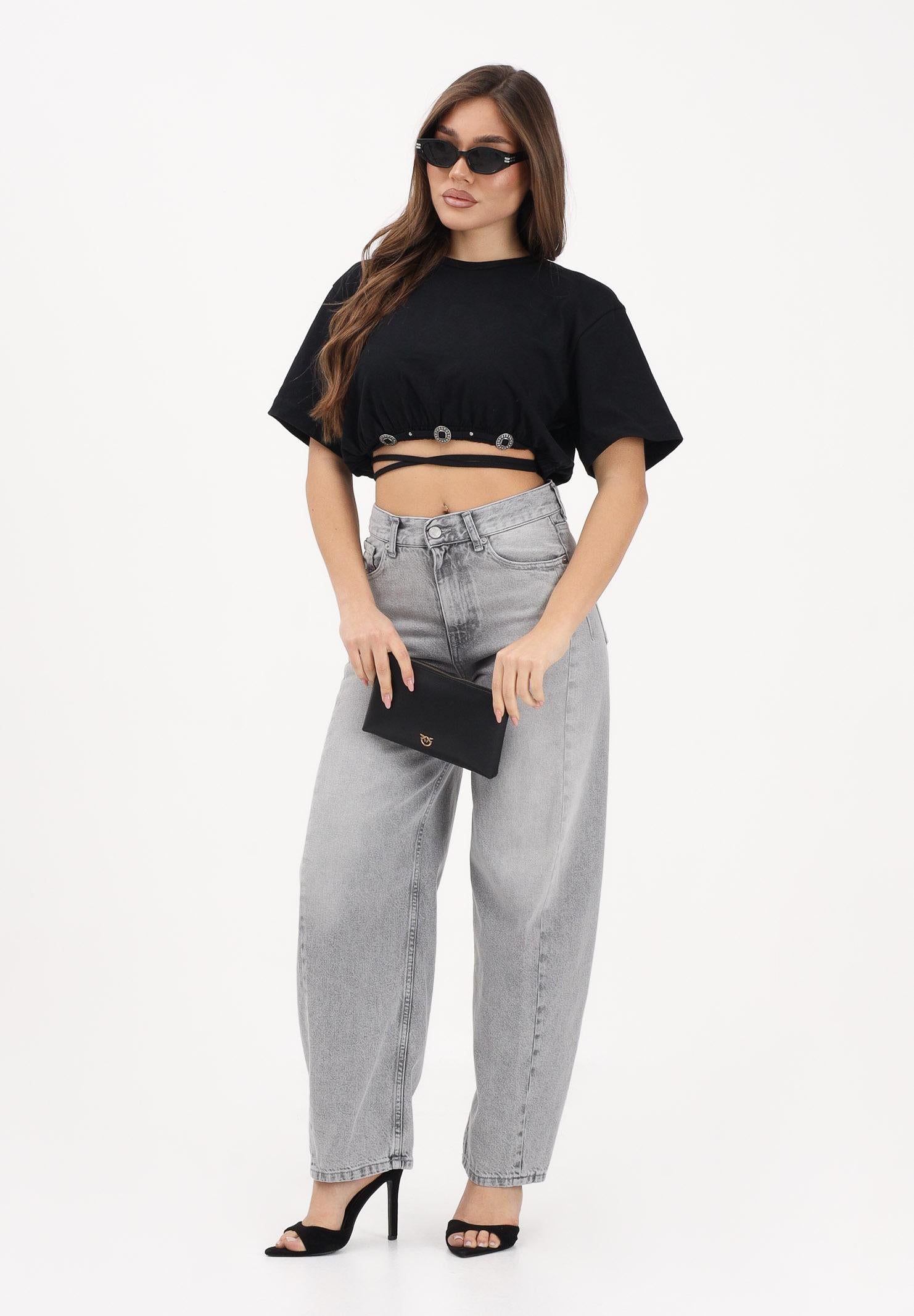 VICOLO Jeans CHIARA balloon in denim grigio da donna DAB5156 DEGR VICOLO 
