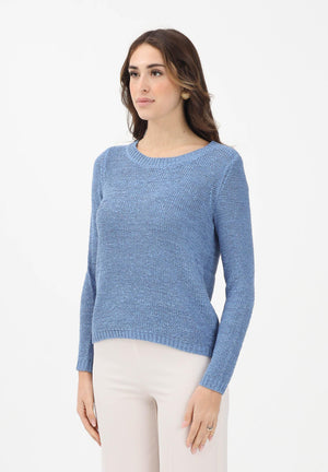 ONLY Maglioncino girocollo celeste da donna 15113356 RI ONLY 