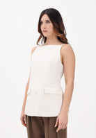 ARMANI EXCHANGE Top panna da donna con schiena scoperta XW001952AF21555 U1003 ARMANI EXCHANGE 