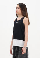 N21 Canotta nera per donna e bambina con stampa logo N2102FN0153 0N900 N21 