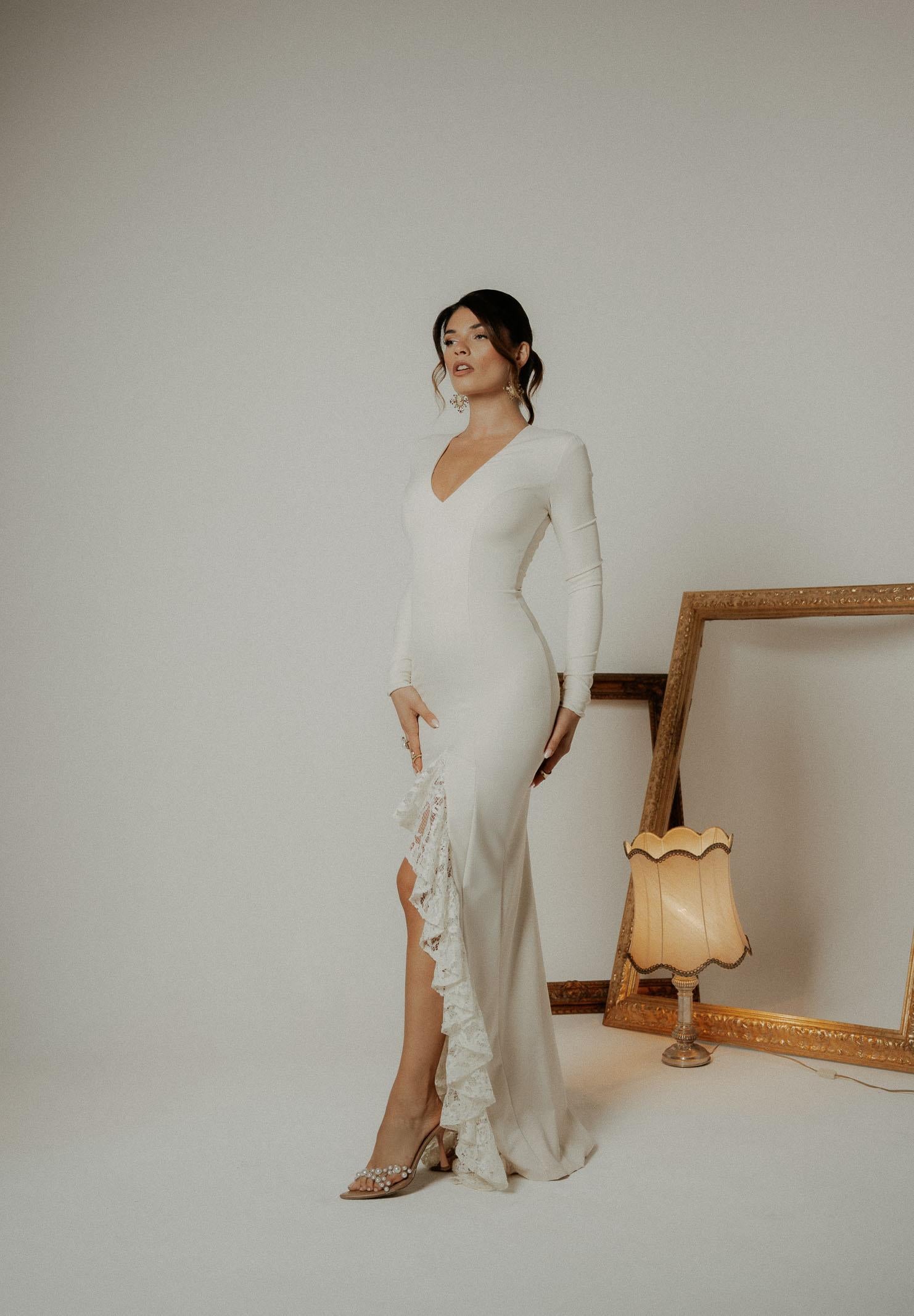 SANTAS Abito lungo ENCHANTÉE panna da donna PV2616 PA SANTAS 