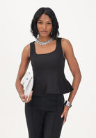 ONLY Top nero da donna con scollo squadrato 15367275 BL ONLY 