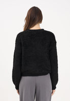 JDY Cardigan nero da donna in maglia bouclé 15337012 Black JDY 