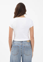 CALVIN KLEIN JEANS T-shirt a manica corta bianca da donna con logo LV047C200GYAA . CALVIN KLEIN JEANS 