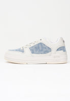 GCDS Sneakers panna da uomo con inserti in denim chiaro GCU1011 460 GCDS 