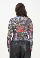 ADIDAS ORIGINALS T-shirt a manica lunga adidas X Jeremy Scott Pride AOP Power Mesh multicolore da donna JW0826 . ADIDAS ORIGINALS 