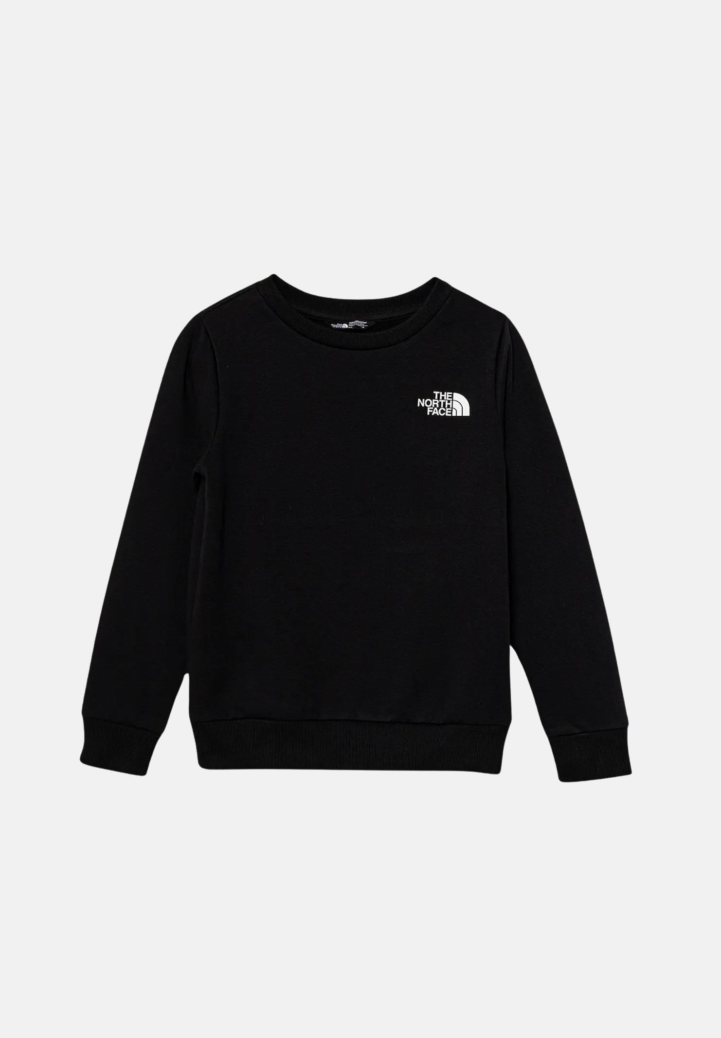 THE NORTH FACE Felpa girocollo Simple Dome nera per bambino e bambina NF0A8AXYJK31  THE NORTH FACE 
