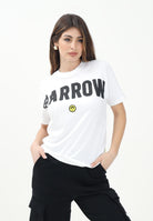 BARROW T-shirt a mainca corta bianca per donna, ragazzi e bambini con maxi stampa logo S5BKJUTH063 002 BARROW 