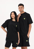 BARROW T-shirt a manica corta nera per uomo e donna con stampa sul retro S6BWUATH003 11006 BARROW 