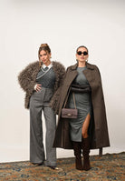 ONLY Cappotto lungo doppiopetto marrone da donna con motivo a spina di pesce 15353049 SealBrown ONLY 