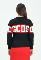 GCDS Maglioncino girocollo nero per donna, ragazzi e bambini con logo B2JU1526BA7 99 GCDS 
