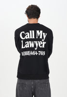 MARKET Felpa girocollo nera da uomo con stampa sul retro F5MKMASW057 110 MarKET 