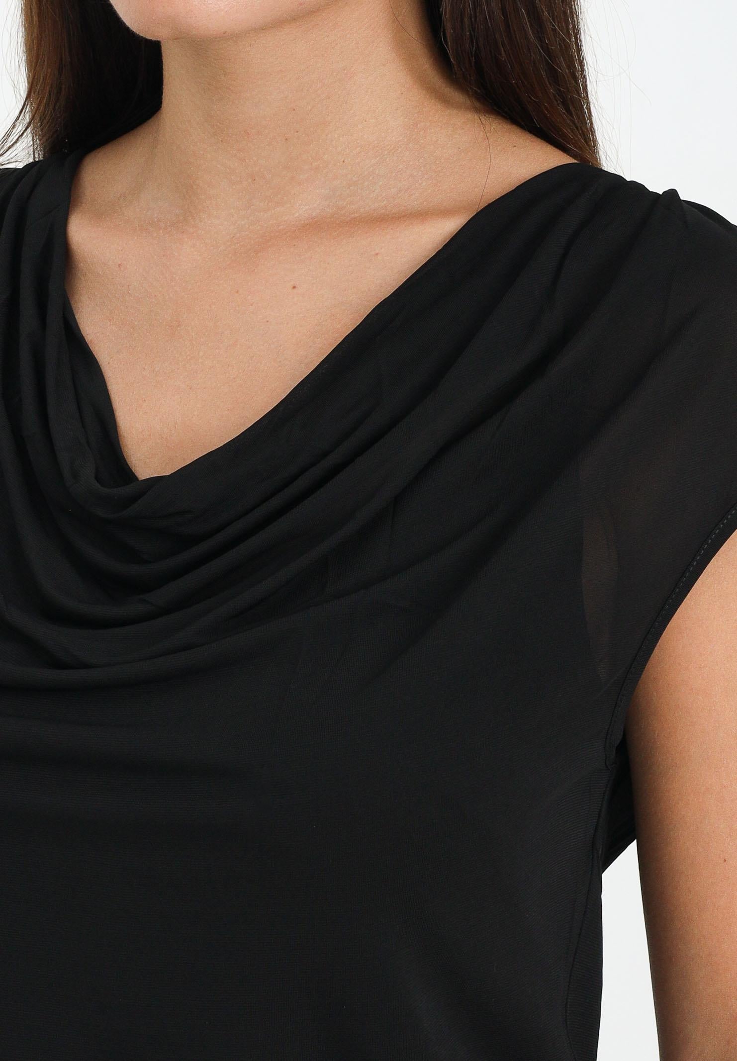 MAX MARA Blusa smanicata Ovest nera da donna 2526946011600 003 MAX MARA 