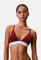 CALVIN KLEIN Bralette rossa da donna caratterizzata da stampa monogramma "CK" LV00QF8498 ZIJ CALVIN KLEIN 